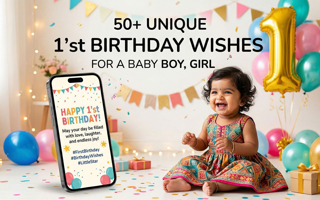 50+ Heart-Touching 1st Birthday Wishes for Baby Boy & Girl – zizuka
