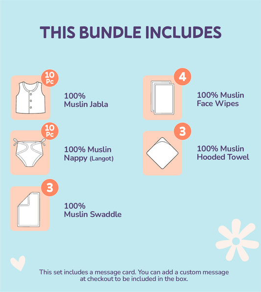 Newborn Baby Hospital Kit Organic Cotton Muslin