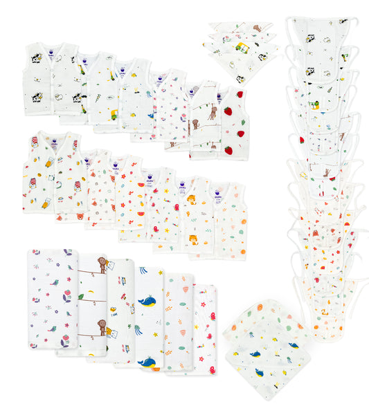 Hospital Kit / Newborn Gift Muslin Baby Essentials -36 Pcs Bundle