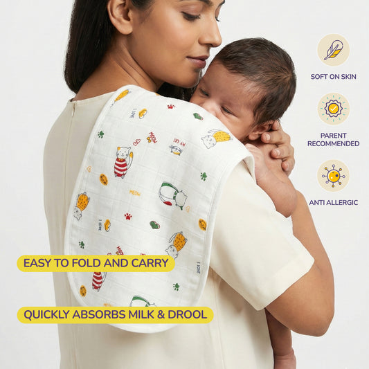 Cotton Baby burp clothes direction of uses