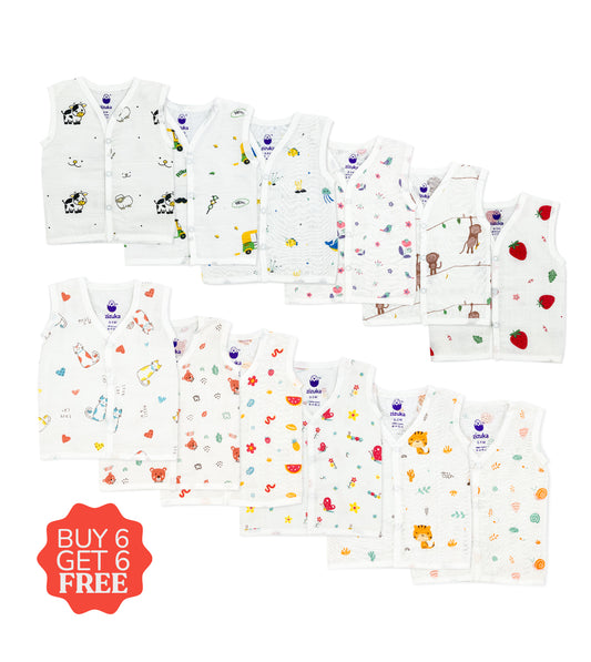 Buy 6 Get 6 Free - 100% Cotton Muslin Jabla -Special Offer - zizuka