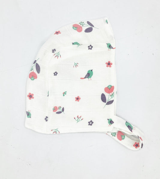 Newborn Muslin Baby Cap Mitten Socks Set- Blossom Chirp - zizuka