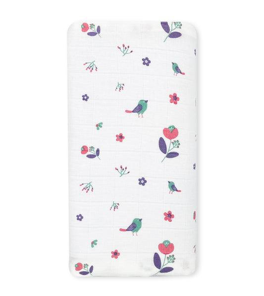 Pure muslin cotton towel fabric texture – lightweight, quick-drying, and soft for babies