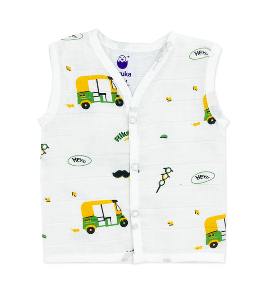 Newborn Muslin Jabla & Nappy -Soft Cotton Jabla, Nappy Combo -Pack of 6 - zizuka