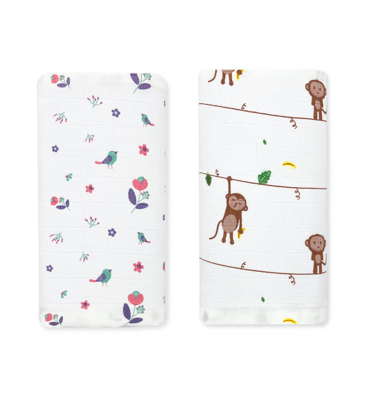 Muslin Swaddle baby Towel Combo (Pack of 2) - zizuka