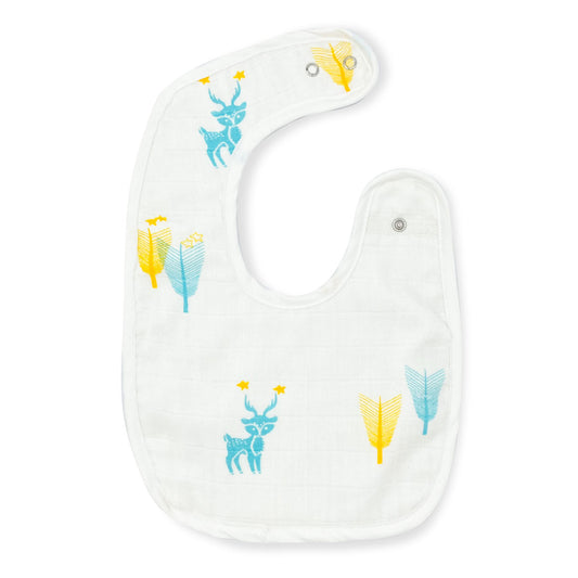 Organic Muslin Baby Bib -Deer - zizuka