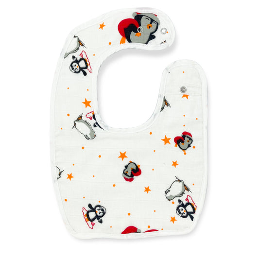 Organic Muslin Baby Bib -Fox - zizuka