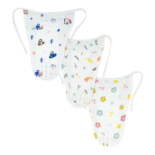 Muslin Nappy- 100% Cotton - 4 Layered Extra soft Langot (Pack of 3) - zizuka