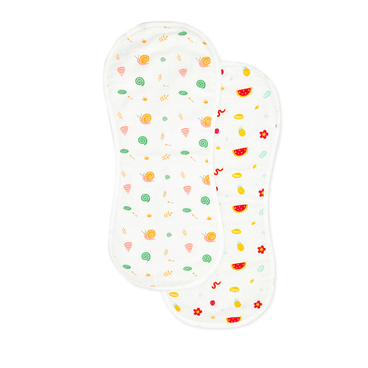 100% Muslin Cotton Soft Burp Cloths Newborn - Pack of 2