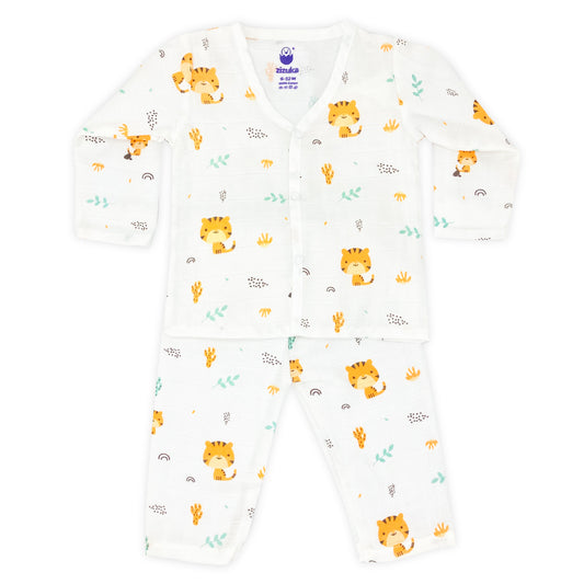 Buy 2 Get 1 Free - Baby Night Suit / Muslin Jabla-Pyjama Set Combo - zizuka