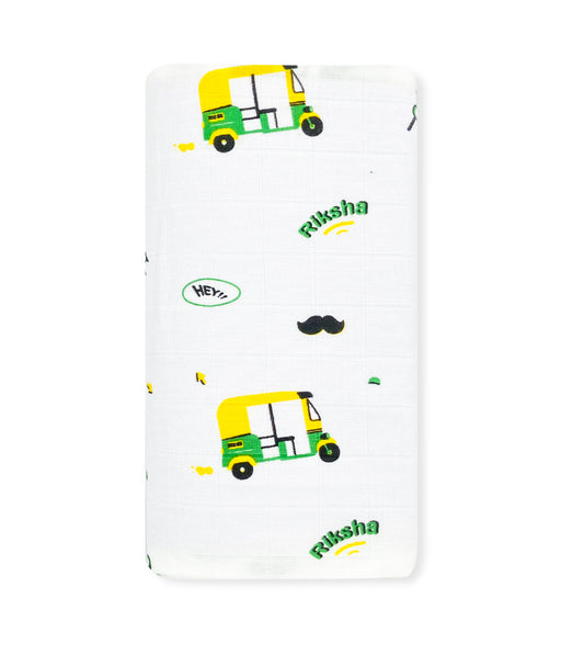 Pure Cotton Muslin Swaddle, Towel -Riksha - zizuka