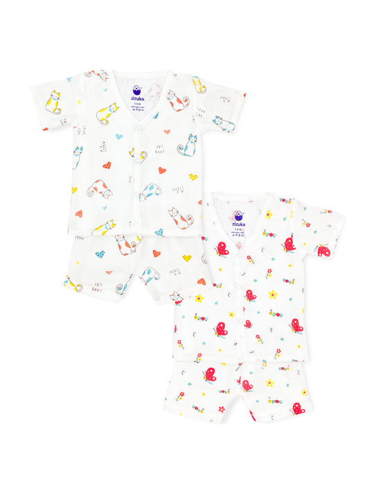 Jabla Co Ord Set / Jabla Shorts - Muslin Cotton -Combo (Pack of 2) - zizuka