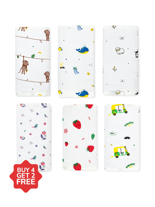 Cotton Baby Swaddle Wrap combo