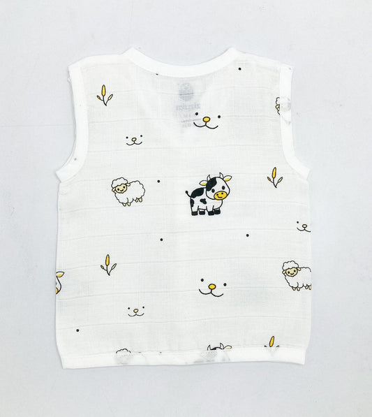 Newborn Muslin Jabla & Nappy -Soft Cotton Jabla, Nappy Combo -Pack of 6 - zizuka