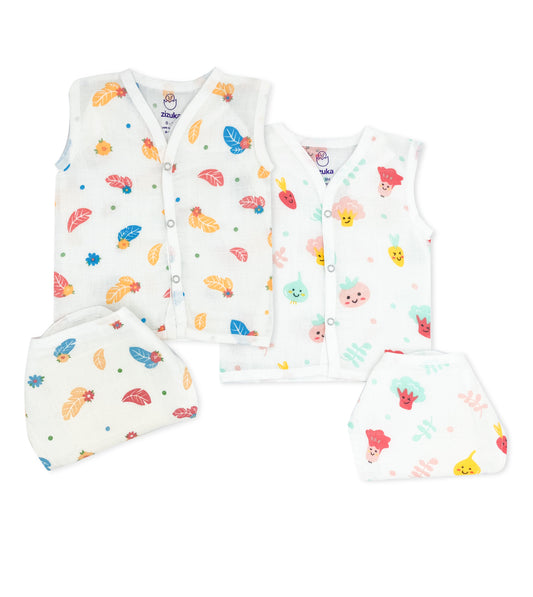 Muslin Jabla & Nappy -100% Cotton, soft Langot Jabla Set (Set of 2) - zizuka