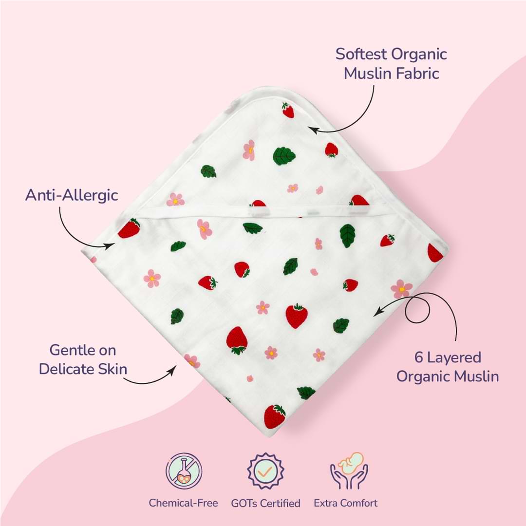 muslin hooded baby towel