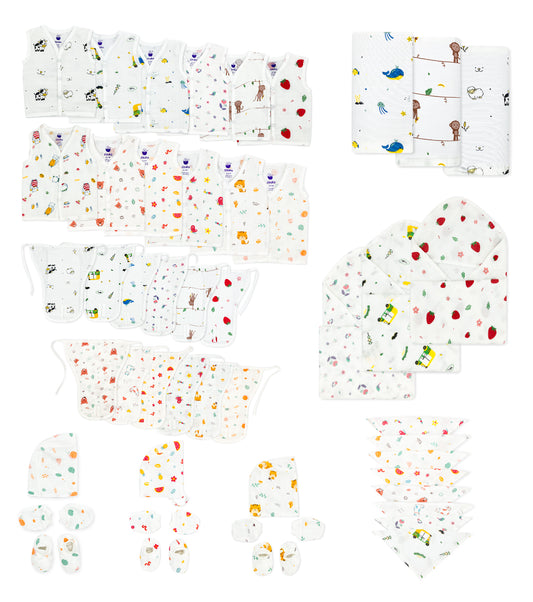 Newborn Baby Welcome Bundle - Muslin Essential Hospital Kit-44 Pcs