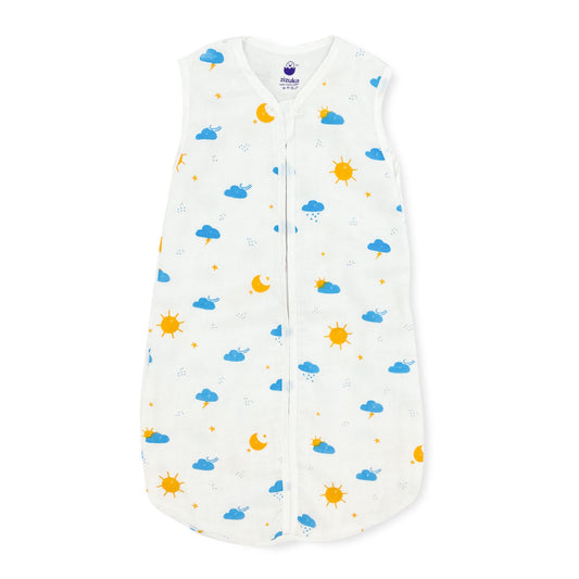 Organic Muslin Baby Sleeping Bag -Clouds - zizuka