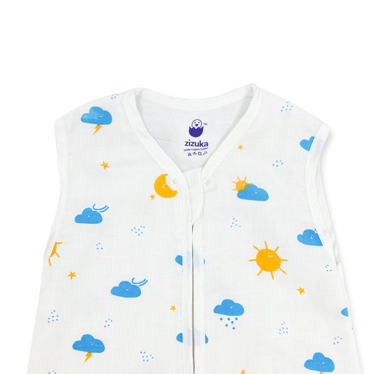 Organic Muslin Baby Sleeping Bag -Clouds - zizuka
