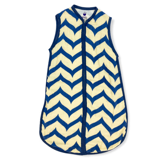Organic Muslin Baby Sleeping Bag -Blue Waves - zizuka