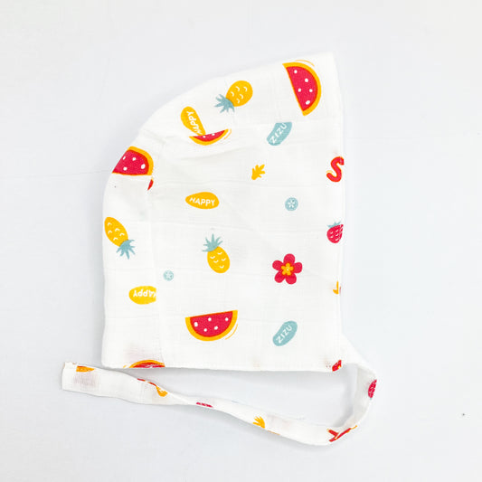 Double Layer Newborn Muslin Baby Cap Mitten Booties Set- Happy Zizu - zizuka