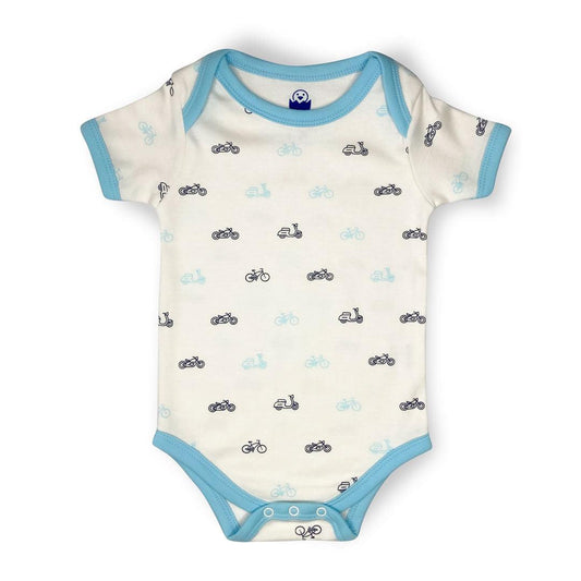 Short Sleeve - Romper Body Suit - Offwhite Cycle - zizuka