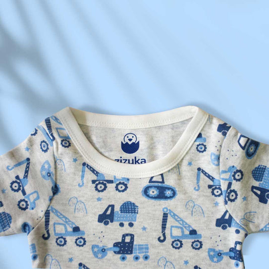 Body Suit / Onesie Half Sleeve - Truck | 100% Premium Cotton - zizuka