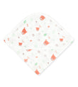 Cotton Muslin Hooded Towel for Newborn Baby -Hello Teddy