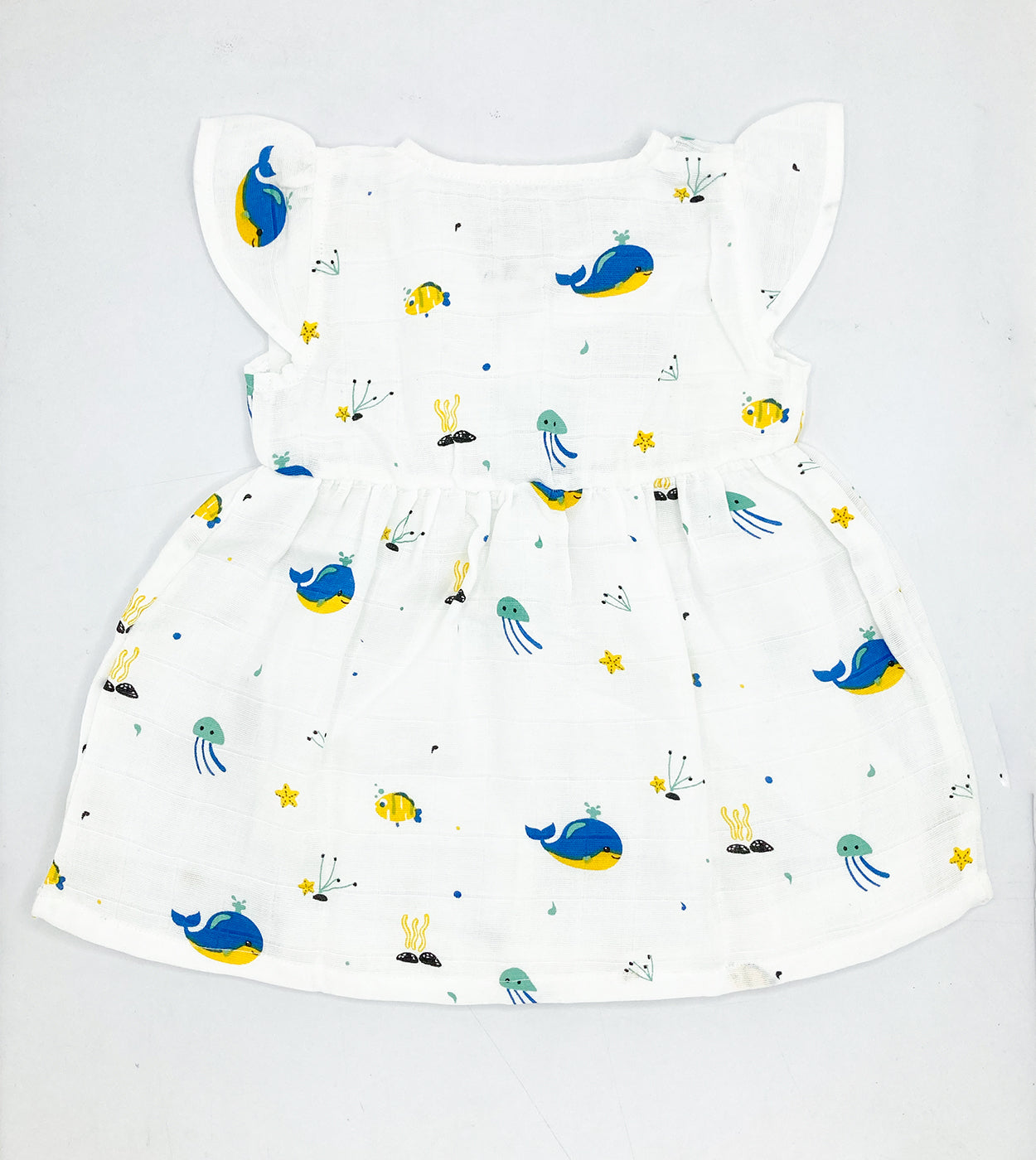 Soft Muslin Baby Girl Dress | Cotton Cap Sleeve Frock for Babies zizuka Soft Muslin Baby Girl Dress | Cotton Cap Sleeve Frock for Babies zizuka