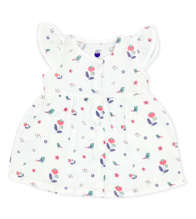 Cap Sleeve Muslin Frock – Blossom Chirp