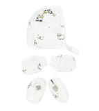 Newborn Muslin Baby Cap Mitten Socks Booties- Farmland