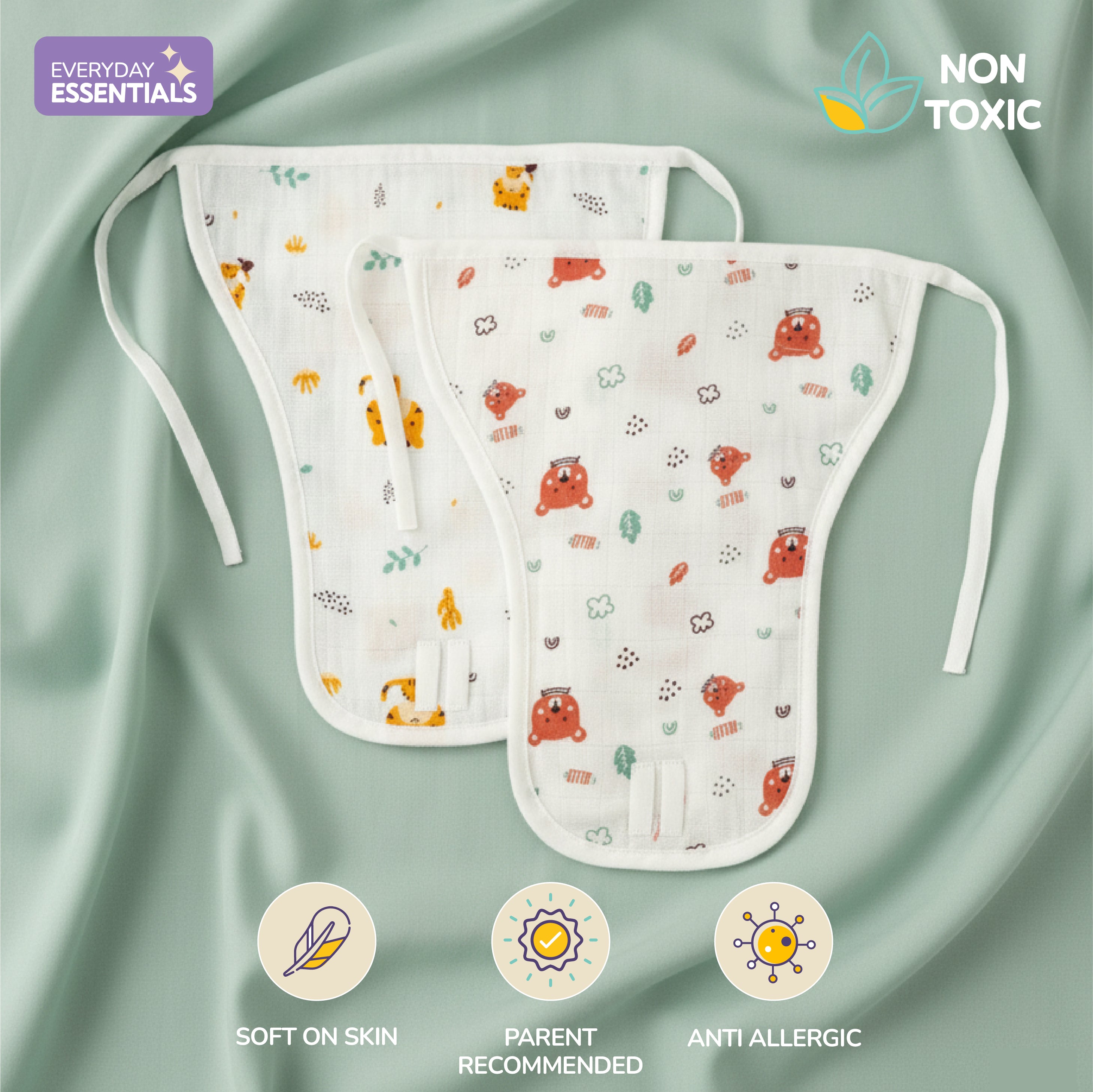 Buy 4 Get 2 FREE Muslin Nappy, 100% Cotton -Extra soft Langots