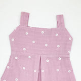 Muslin Frock for Baby Girl -Sleeveless Casual Dress Organic Cotton Lilac