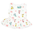 Muslin Frock for Baby Girl -  Sleeveless Organic Cotton -Fawn