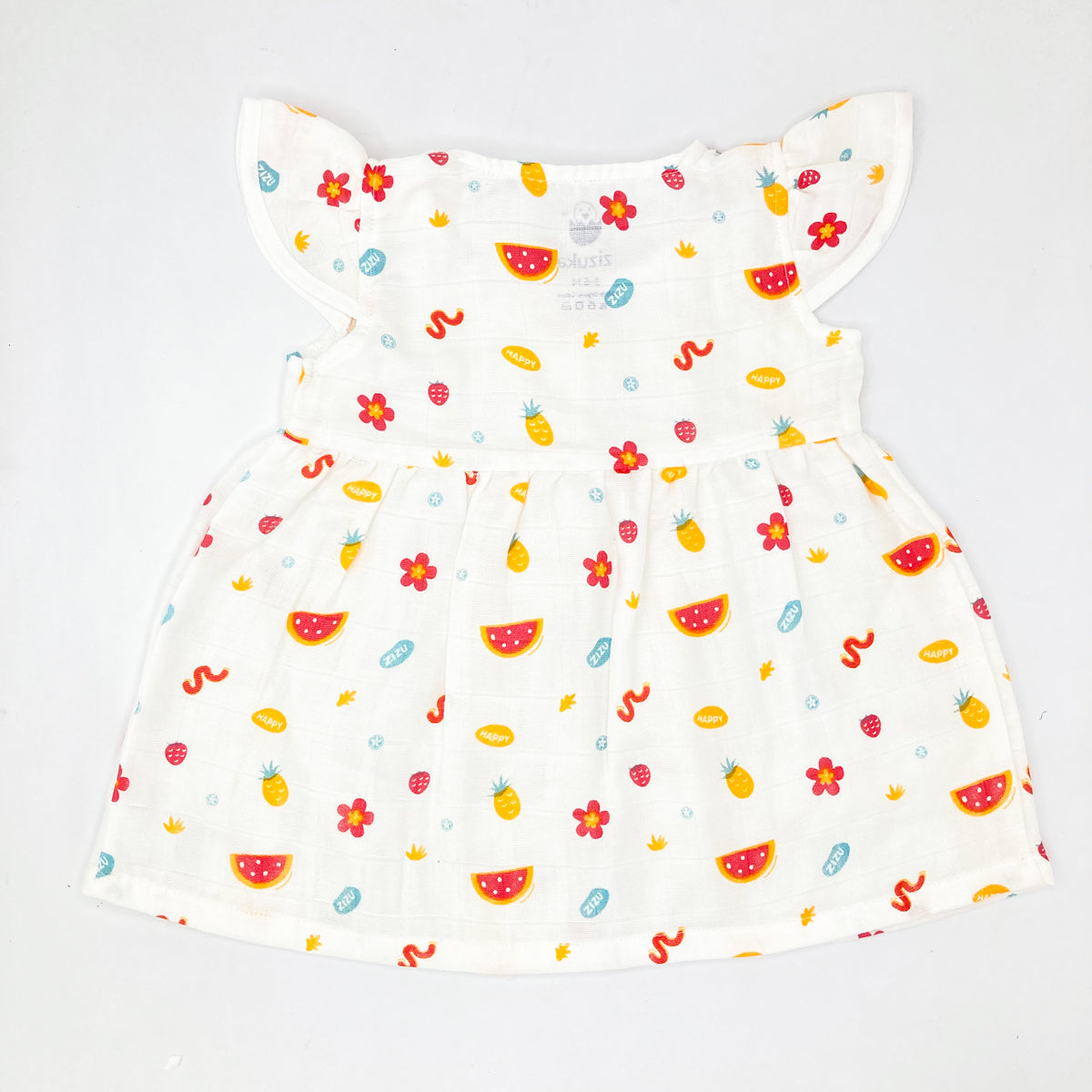 Muslin Frock for Baby Girl -Cap Sleeve 100% Cotton -Happy Zizu