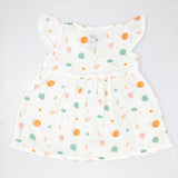 Muslin Frock for Baby Girl -Cap Sleeve 100% Cotton -Snail