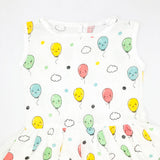 Muslin Frock for Baby Girl -  Sleeveless Organic Cotton -Balloon