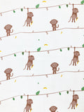 Natural Cotton Muslin Swaddle Wrap / Towel -Monkey