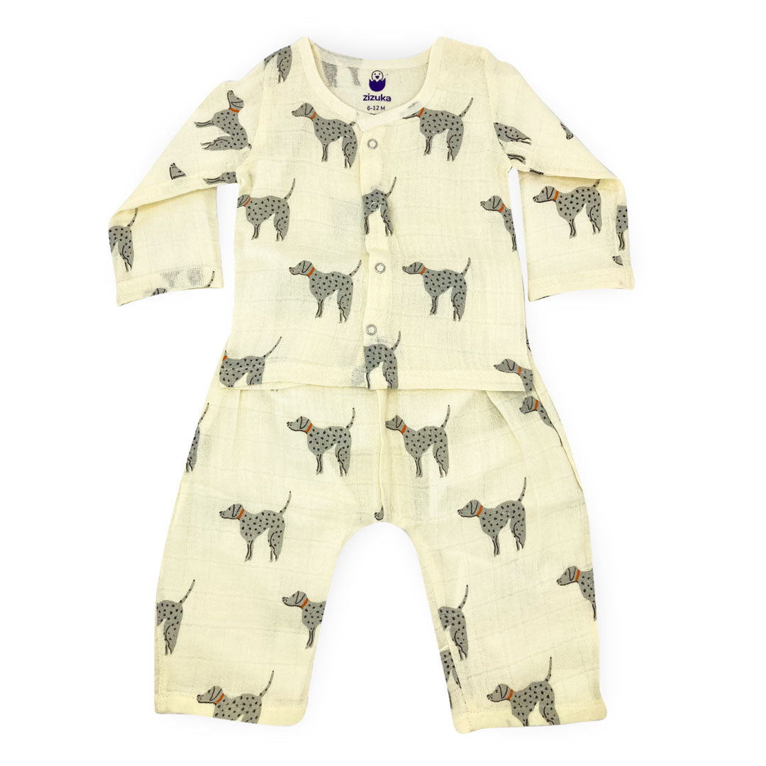 Baby Sleep Suit, Jabla-Pyjama Set -100% Organic Muslin(Pack of 2)