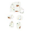 Newborn Baby Muslin Cap Mitten and Socks Set -Monkey