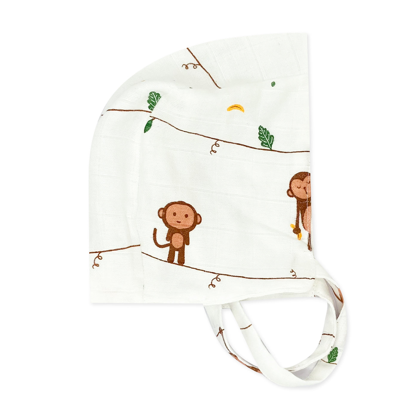 Newborn Baby Muslin Cap Mitten and Socks Set -Monkey