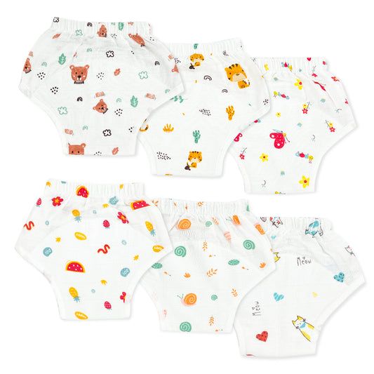 Muslin Reusable Baby Padded Underwear/ Cloth Diaper -Combo Pack