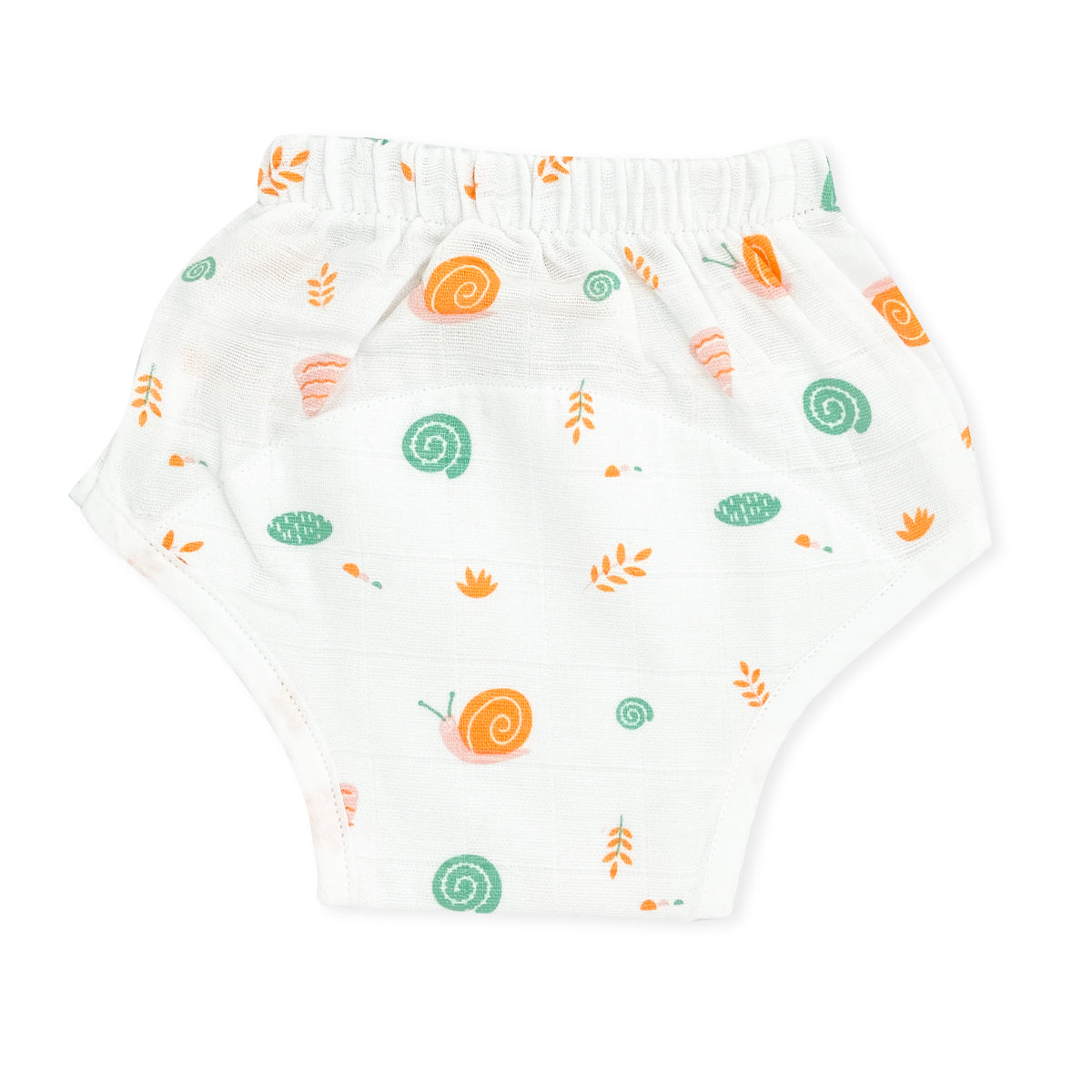 Muslin Reusable Baby Padded Underwear -Snail