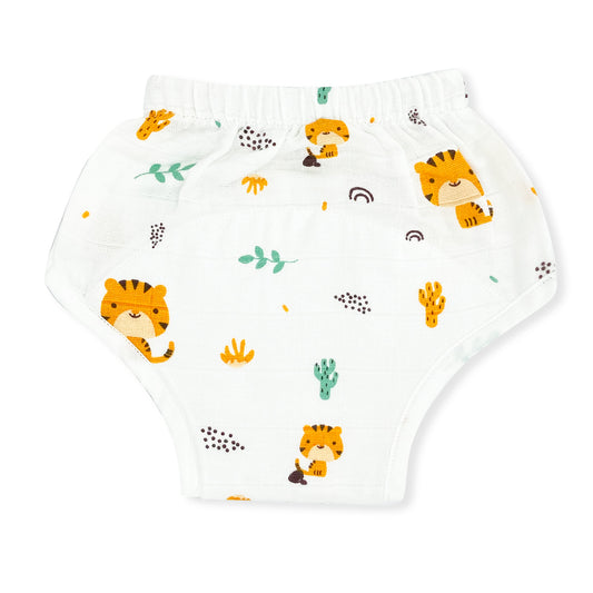 Muslin Reusable Baby Padded Underwear -Tiger