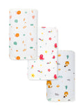 Budget Combo- 100% Muslin Swaddle- Baby Towel (Pack of 3)