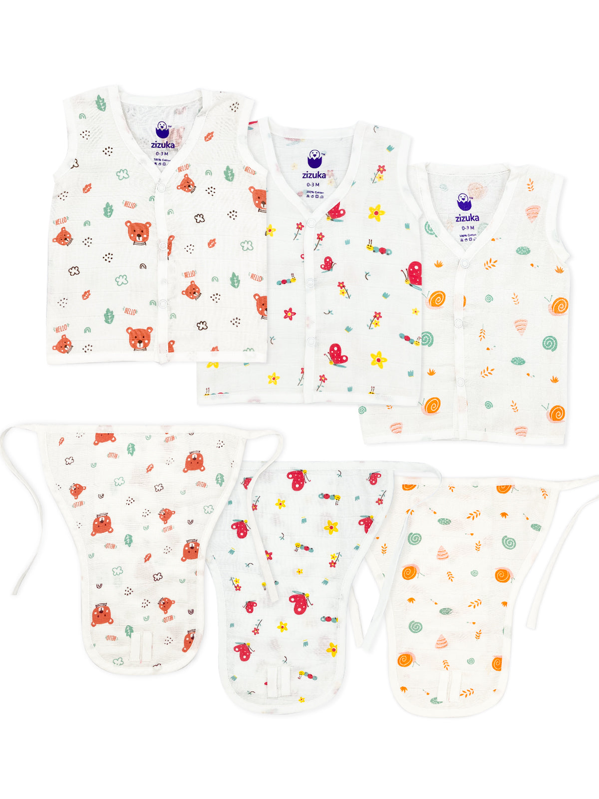 Muslin Jabla - Nappy -100% Cotton, Soft Langot Jabla Set (Set of 3)