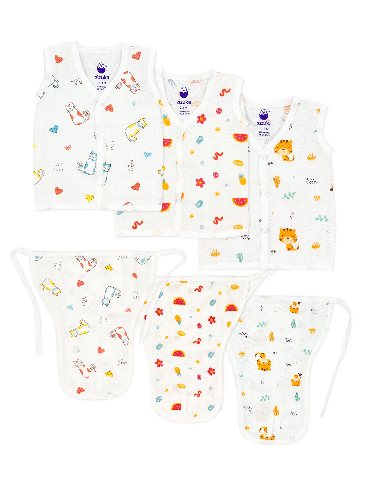 Muslin Jabla - Nappy -100% Cotton, Soft Langot Jabla Set (Set of 3)