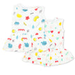 Drop Waist Muslin Frock for baby Girl- Organic Cotton (Pack of 2) - zizuka