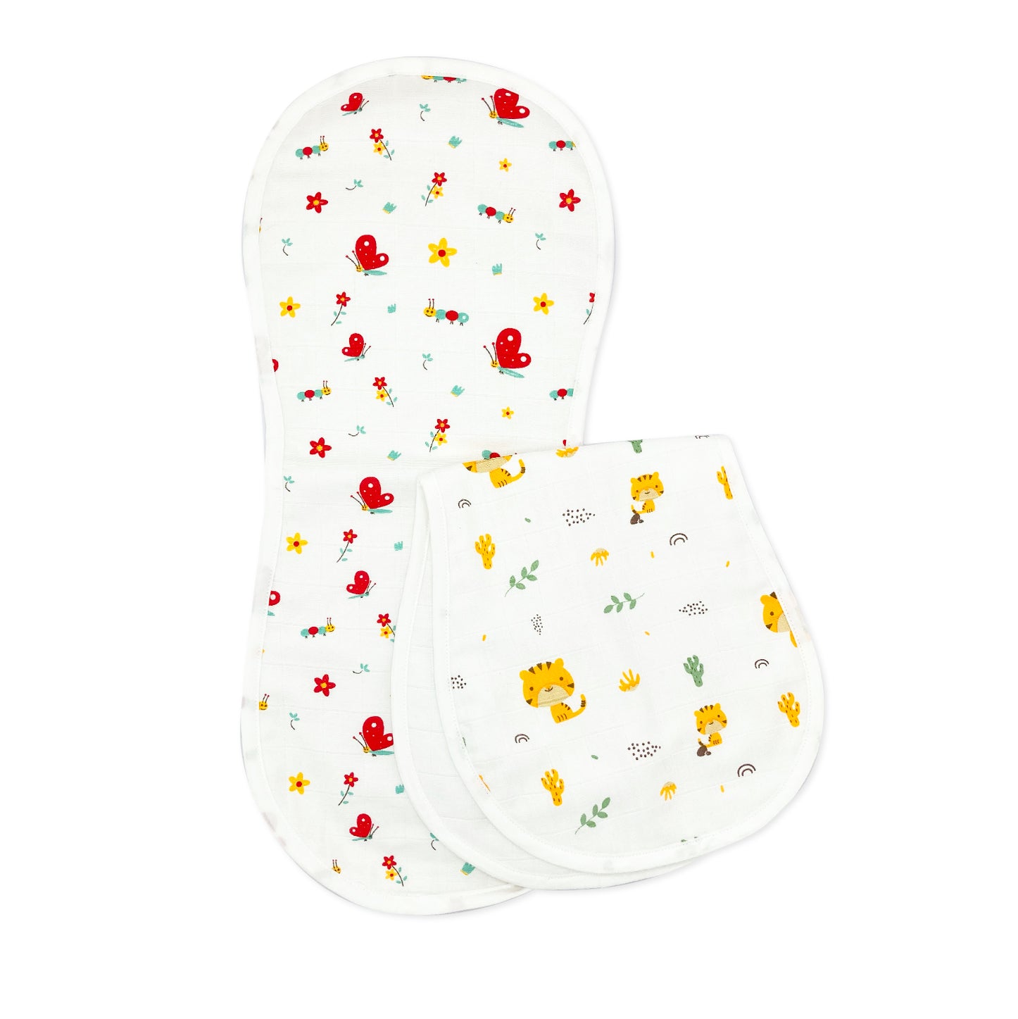 100% Muslin Cotton Soft Burp Cloths Newborn - Pack of 2