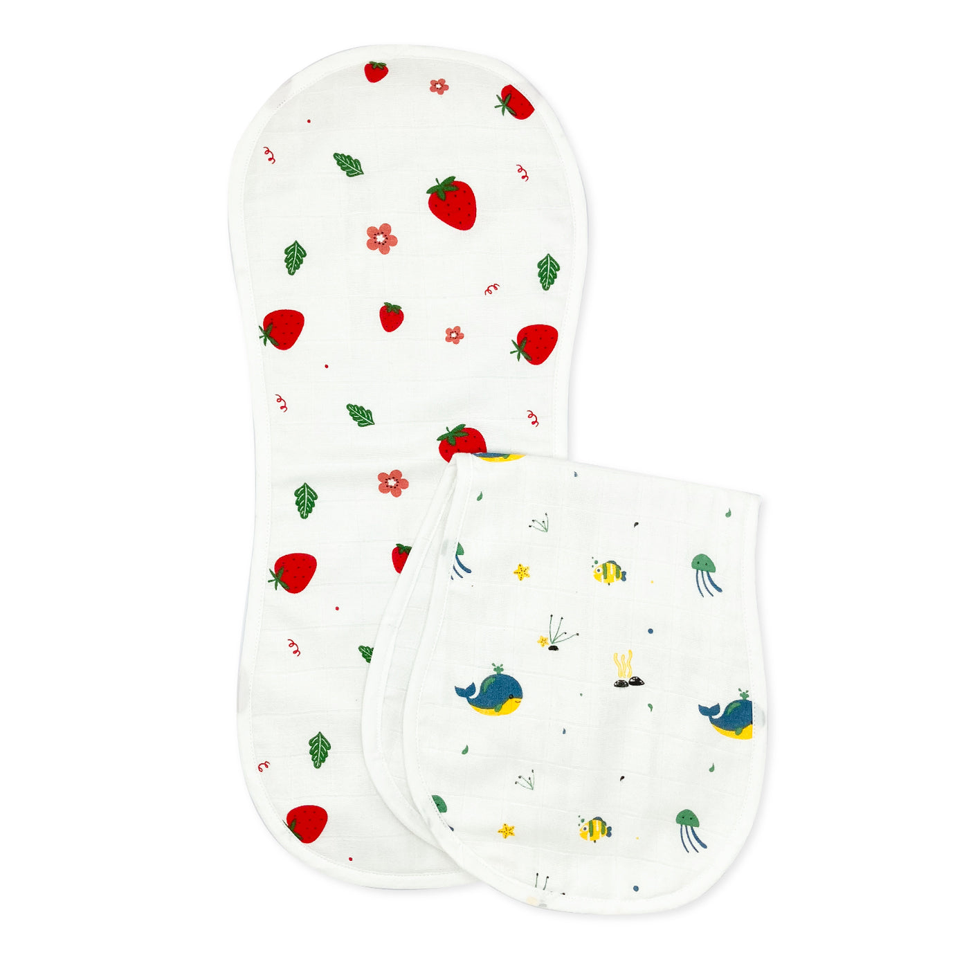 100% Muslin Cotton Soft Burp Cloths Newborn - Pack of 2